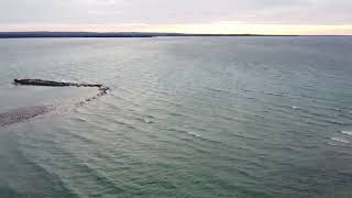 A fly around Headlands International dark sky park observatory  Mackinaw City [upl. by Othilia]