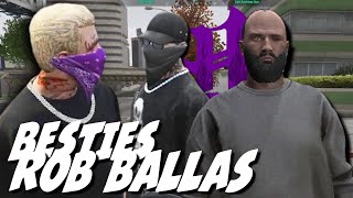 Ballas Hangaround Font tells CJ about getting robbed by Besties  GTA NoPixel 40 [upl. by Aydni]