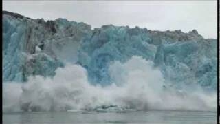 Massive Glacier Calving  Southeast Alaska [upl. by Attenal]