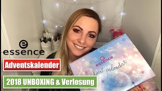 Essence Adventskalender 2018 UNBOXING  Beauty Kalender  Kosmetik  Verlosung  RealSweetSunny [upl. by Llenehs]