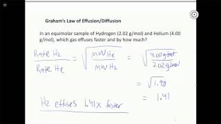 040717 Effusion Diffusion and Real Gases [upl. by Dedra]