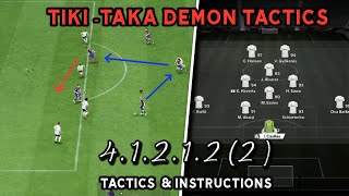 I found THE BEST META 41212 2 Setup GAMECHANGING TIKITaka 41212 2 Tactics amp Instructions [upl. by Larcher]