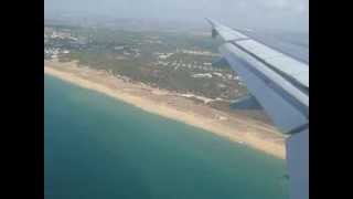 Landing in Faro Portugal flying alongside the Algarve coastline [upl. by Antoine]