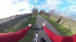 Cycling the Spen Valley Greenway NCN 66 from Heckmondwike to Oakenshaw [upl. by Latsyrcal]