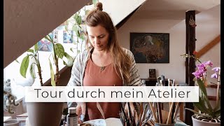 Tour durch mein Atelier  Ausstattung amp Kunst Materialien [upl. by Brosy]