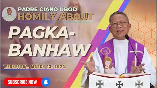 Fr Ciano Homily about PAGKABANHAW  03132024 [upl. by Nanerb685]