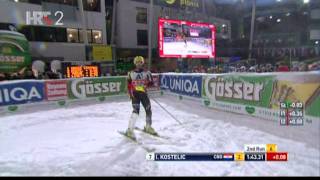 Schladming Svjetski skijaški kup  slalom 2012 Ivica Kostelić  drugi lauf [upl. by Aciretal]