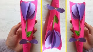 💐Easy and beautiful bouquet  Paper💐✂️ bouquet  craft bouquet  paper bouquet  easy paper bouquet [upl. by Ainel]