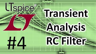 LTSPICE 4 Simple RC Circuit Transient Analysis [upl. by Drexler]