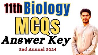 11th Biology MCQs Answer Key 2nd Annual Fbise Exam 2024 [upl. by Bala]