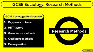 GCSE Sociology Revision from allsociology  Sociological Research Methods Episode 10 [upl. by Anavoj622]