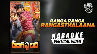 Ranga Ranga Rangasthalaana  Karaoke  Rangasthalam  Ram Charan Samantha  Devi Sri Prasad [upl. by Nilerual]