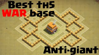 Th5  Warbase Antigianthealer  Clash of Clans [upl. by Eened]