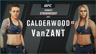 Calderwood vs VanZant UFC Womens Strawweight Bout Simulation 033124 [upl. by Ahsieym]