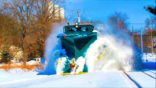 Most Awesome Trains Moving Through Snow and Snow Moments Compilation 4 [upl. by Judenberg]