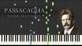 Passacaglia in E Minor  HandelHalvorsen  Piano tutorial [upl. by Ettelrahc934]