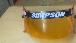 Simpson helmet visors amber face shield also black mirror CustomCruisersLimited [upl. by Bomke]