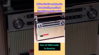 Philco T907 model radio broadcasting am FM 9transistor soft receiver1962s in Americaradiomusic [upl. by Scrivenor]