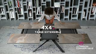 Table extensible 4X4  La Maison Convertible [upl. by Ainigriv]