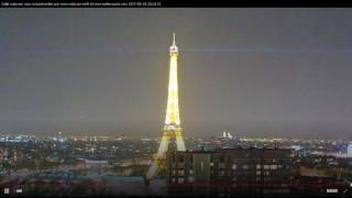 Live Webcam Paris Eiffel Tower  Earth Hour 17 [upl. by Nell675]