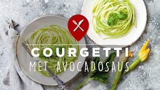 Courgette spaghetti courgetti met avocadosaus [upl. by Ause]