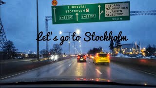 Drive through E4 from botkyrka to Stockholm [upl. by Huberto]