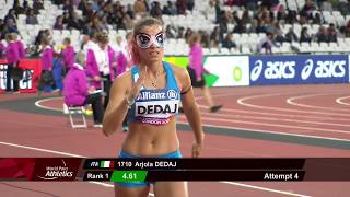 Arjola Dedaj  Gold Womens Long Jump T11  Final  London 2017 World Para Athletics [upl. by Akelahs]