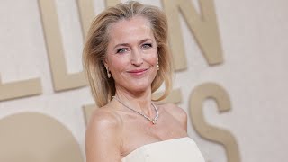 Gillian Anderson’s Golden Globes gown had big ‘Sex Education’ energy [upl. by Ladonna165]