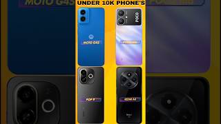 Under10K Best Phones 🔥  Redmi A4 vs Poco M6 vs Moto G45 vs Tecno PoP 9 🤯 shorts smartphone [upl. by Neel883]