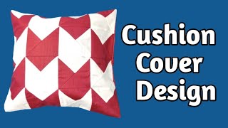 Designer two colour cushion cover cutting and stitching  DIY cushion Cover  pillow cover [upl. by Kowalski]