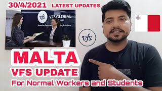 MALTA VFS New Update  Malta Visa New update  For Indians  Normal Workers and Students Malta visa [upl. by Dimo476]