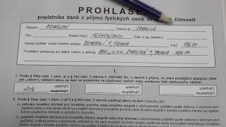 Prohlášení poplatníka daně z příjmu fyz osob ze závislé činnosti studenti a invalidita [upl. by Delcine]