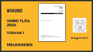 Wiskunde Examen Vmbo GLTL 2024 Tijdvak 1 Opg 04 tm 07 [upl. by Ratha]