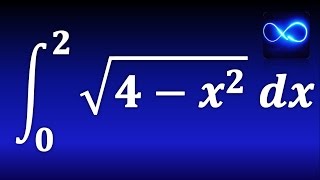 Integral definida con raíz cuadrada de 4  x2 EJERCICIO RESUELTO [upl. by Ahsiet]