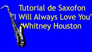 Tutorial de Saxofon I Will Always Love You Whitney Houston Balada Romantica 12 [upl. by Eberto989]