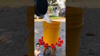 Method of making chicken water feeder with plastic drum shortsvideo [upl. by Latsyrcal930]