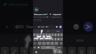 ✧ how to copy ROLE ID on discord mobile ﹕ ely ˚₊ shorts discord aesthetic discordserver game [upl. by Bashemeth]