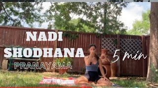 Nadi Shodhana  PRANAYAMA 5min [upl. by Anisirhc]