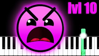 Geometry Dash  Level 10 XStep  Piano Tutorial [upl. by Goldberg827]