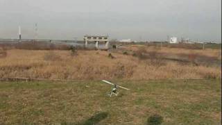 Hirobo EMBLA 450E RC heli scale flight 1 [upl. by Cully]