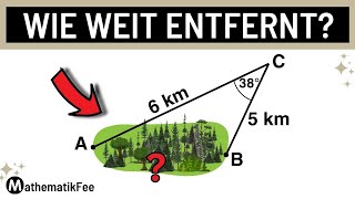 Entdecke das Geheimnis der Entfernungsmessung TEXTAUFGABE Trigonometrie [upl. by Stelu]