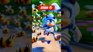 Abejas Pican a Sonic 😱⚠️ sonic comedia [upl. by Massimiliano]