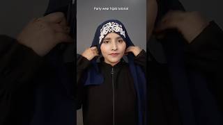 Easy party wear hijab tutorial [upl. by Siraved]