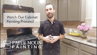 See Our Kitchen Cabinet Painting Process [upl. by Avek]