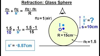 Physics Optics Ch 581 Refracting Surfaces 19 of 22 Refraction Glass Sphere [upl. by Renate889]