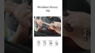 Worldstar Money  Joji  Ukulele Tutorial 🤍 [upl. by Orthman]