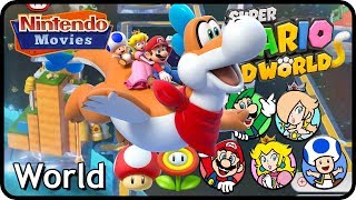 Super Mario 3D World  World Mushroom amp Flower 100 Multiplayer Walkthrough [upl. by Ariam434]