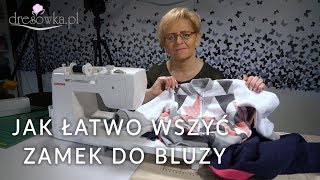 Wszywanie zamka do bluzy dresowej [upl. by Bettina]