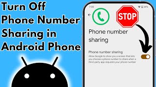 How to Turn Off Phone Number Sharing in Android Phone [upl. by Attena]