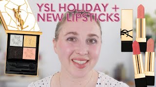 YSL Rouge Pur Couture Lipsticks amp Holiday Quad 910 [upl. by Enived]